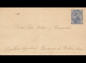 Bolivia/Bolivien: 1891: Cover to Argentina
