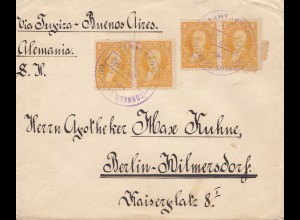 Bolivia/Bolivien: 1913 cover Cochabamba via Buenos Aires to Berlin/Germany
