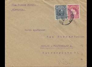 Bolivia/Bolivien: 1929 cover Cochabamba via Buenos Aires to Berlin