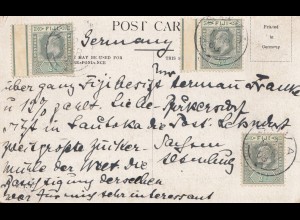 Fiji: post card 1908 Melbourne to Germany