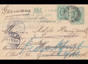 cape of good hope: 1906: Post card to Hamburg/Germany