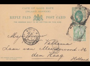 cape of good hope: 1900: post card to den Haag/Holland