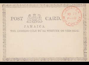 Jamaica Paid - Halfpenny on post card