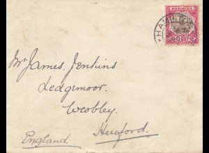 Bermuda: 1903: Hamilton to England