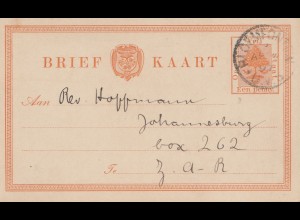Vrij: 1897 post card to Johannesburg