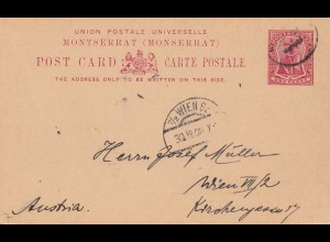 Montserrat: post card 1908 to Wien