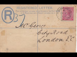 Bermuda: Registered letter 1902 to London