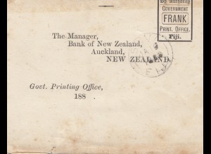 Fiji: wrapper to New Zealand, by authority Government Frank; O.H.M.S. on top