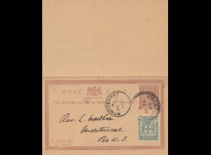 Jamaica 1911 post card to Montserrat