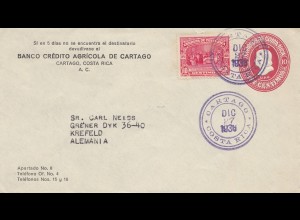 Costa Rica: 1936 Cartago to Krefeld