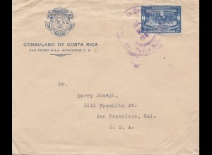 Costa Rica: 1937: San Pedro Sula to San Francisco