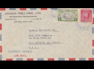 Costa Rica: 1948: Manufacturers San Jose to Los Angeles