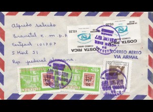 Costa Rica: 1977 air mail San Jose to Köln