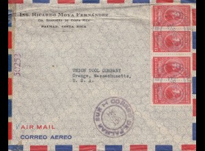 Costa Rica: 1944: Palmar to Orange-Mass. USA