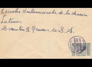 Costa Rica: 1954: letter to USA - international school