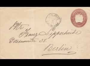 Costa Rica: 1894: San Jose to Berlin