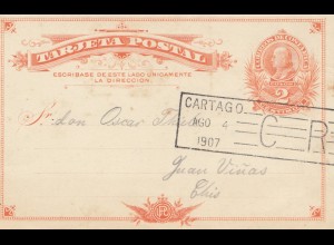 Costa Rica: 1907: Cartago post card