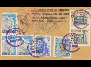 Costa Rica: Registered 1966 Puerta Cortes to Chicago