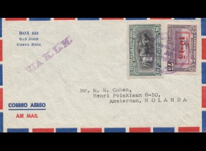 Costa Rica: 1954: San Jose to Amsterdam via KLM