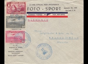 Costa Rica: 1935: San Jose to Braunschweig
