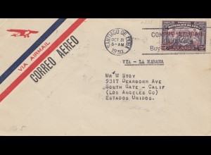 1930: Santiago to Los Angeles via air mail, Servicio Aero National