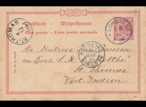 Dansk-Vestindien: 1894: Lokstedt Germany to St. Thomas