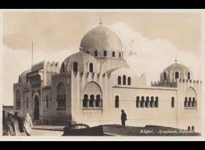 French colonies: Algerie: 1930 post card Arabian school to Oberschlema/Germany