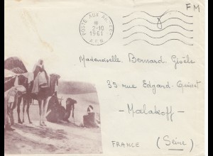 French colonies: Afrique: Poste aux armees (A.F.N.) to Malakoff/France
