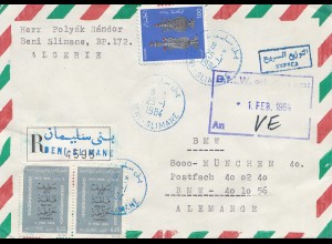 French colonies: Algerie 1984 par avion registered to BMW München