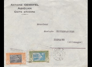 French colonies: Ivory coast: 1936: Abidjan to Iserlohn