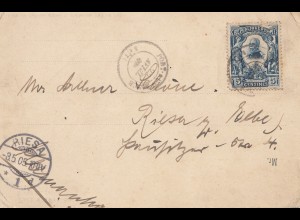 Haiti: 1905 post card Port au Price to Riesa