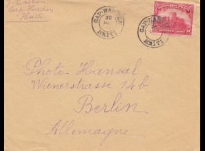 Haiti: 1925: Cap Haitien to Berlin