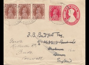 India 1941: letter to Cornwall/England