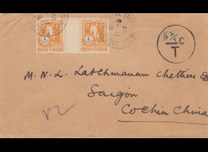 India 1927: letter to Saigon, Taxe