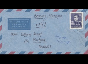 via air mail Kerman to Marburg