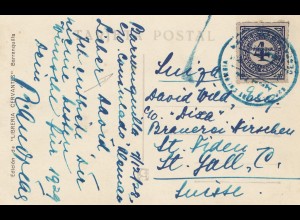 Colombia 1928: post card Barranquilla to St. Gallen