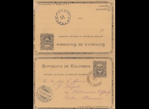 Colombia 1897: Cartagena to Offenbach, Q/A post card