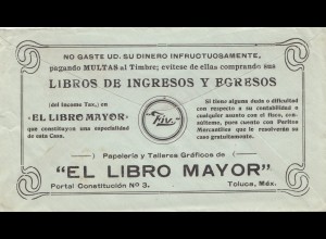 Mexico 1931: letter Toluca to Dresden/Plauen, Publicity, El Libro Mayor