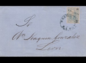 Mexico 1869: cover to Leon