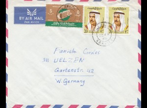 Kuweit: 1988 via air mail to Uelzen