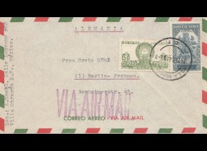 Mexico 1947: Letter to Berlin-Frohnau via Air mail