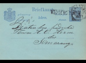 Ned. Indie 1897: post card to Samarang