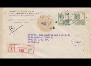 Ned. Indie 1921: registered Soerabaja to Berlin