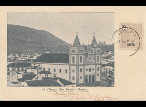 Acores 1905: post card Ilha Terceira to Magdeburg