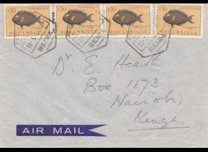 Mocambique 1952: Beira via air mail to Nairobi
