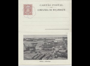 Mocambique unused post card Beira 1905, cancel