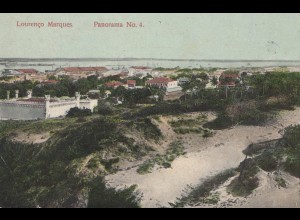 Mocambique 1913 post card Lourenco Marques Panorama No. 4 to Hohensalza