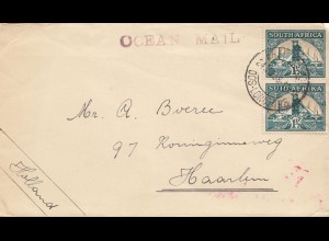South Africa 1958: East London - ocean mail - to Haarlem/Holland