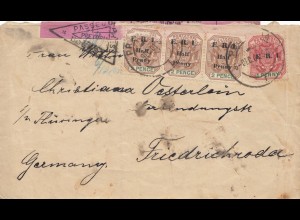 South Africa 1911: letter Pretoria to Friedrichsroda, censor 