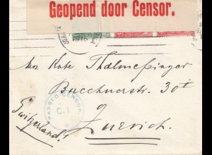South Africa 1915: Johannesburg to Zürich, censor